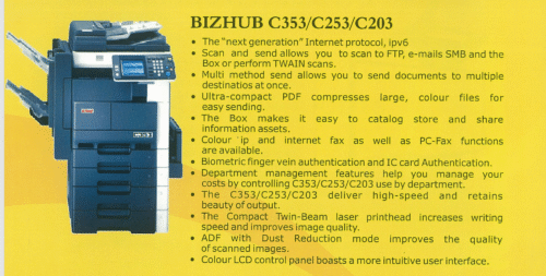 BIZHUB C353/C253/C203