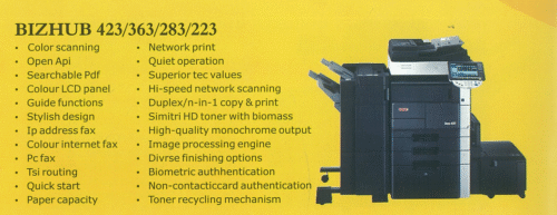 BIZHUB 423/363/283/223